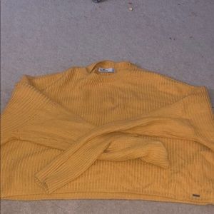 yellow crop sweater